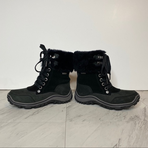 New! Pajar Abbie Sheepskin Black Winter Boot 5 5.5 - Picture 6 of 13